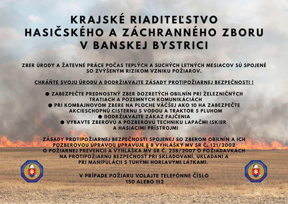 OCHRANA ÚRODY PRED POŽIARMI